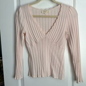 Sezane Pull Blandine in Baby Pink Size M